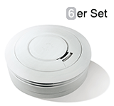 6er Set: Ei 650 Rauchmelder mit 10 Jahres-Batterie